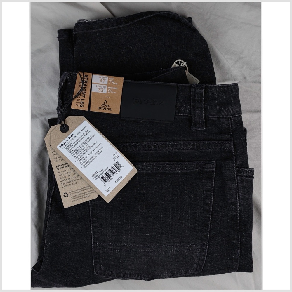 Prana Hillgard Men’s Denim Jean dark wash waist 31 length 32 NWT